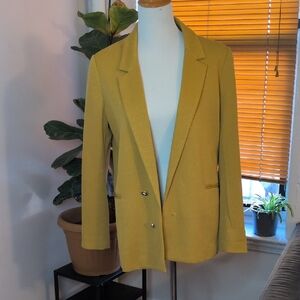 Jules & Leopold Mustard Yellow Blazer with Striped Lining